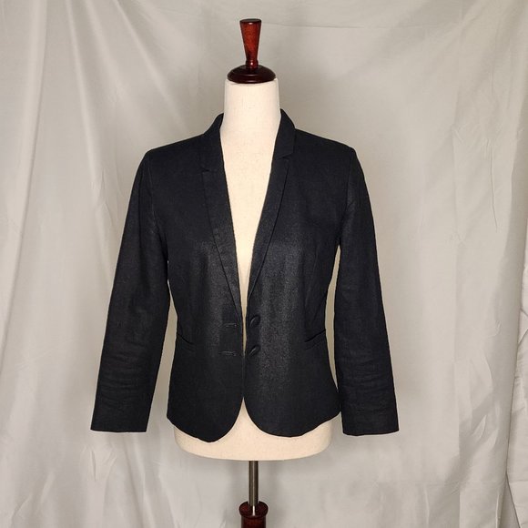 Asos Black Button Blazer Size 6 - Picture 2 of 11
